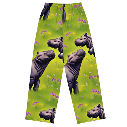 Wide-Leg Pants - Verdant Safari