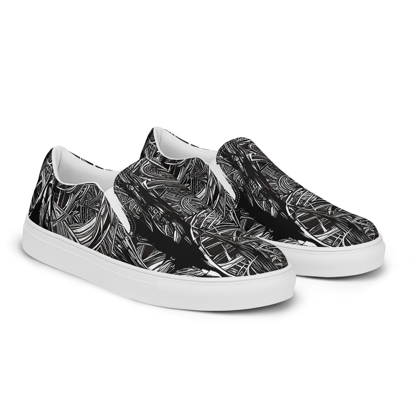 Women's Slip-On Canvas Shoes - Mesmeric Tangles