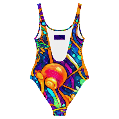 One-Piece Swimsuit - Iridescent Nebula