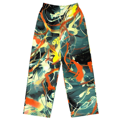 Wide-Leg Pants - Fluid Firestorm