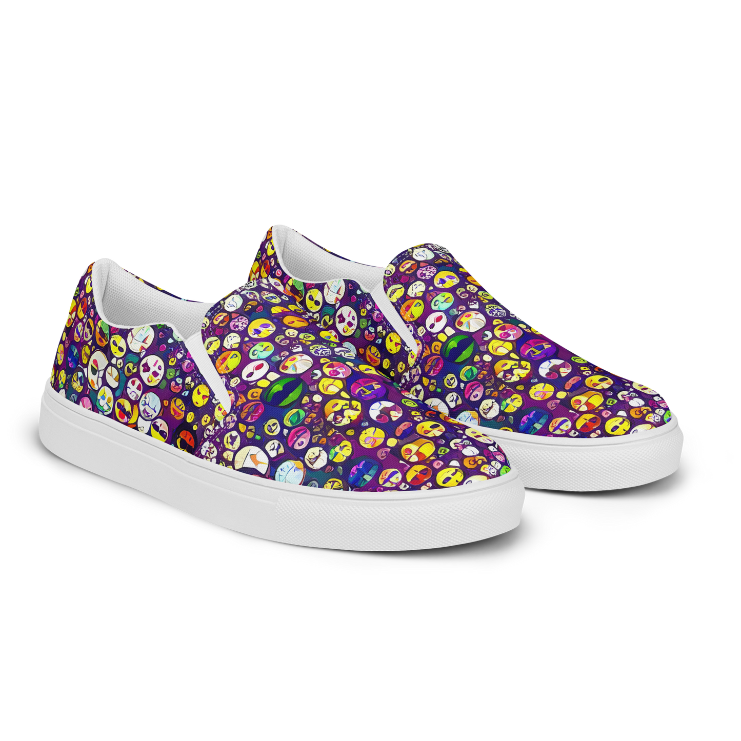 Women's Slip-On Canvas Shoes - Mosaic Moods