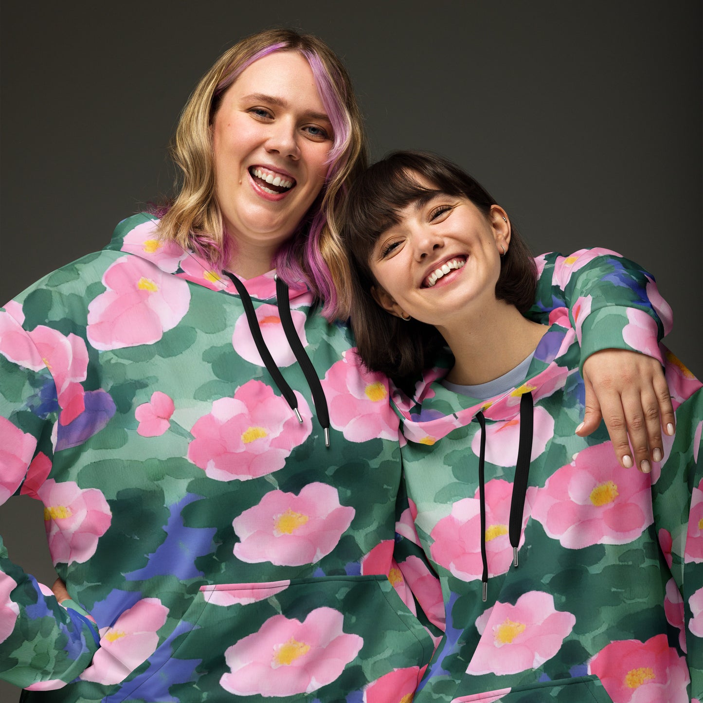 Hoodie - Pink Blossom Serenade