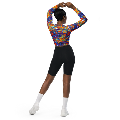 Long Sleeve Crop Top - Galactic Ember