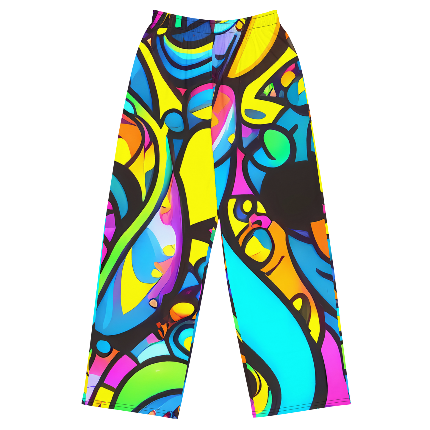 Wide-Leg Pants - Kaleidoscopic Flow