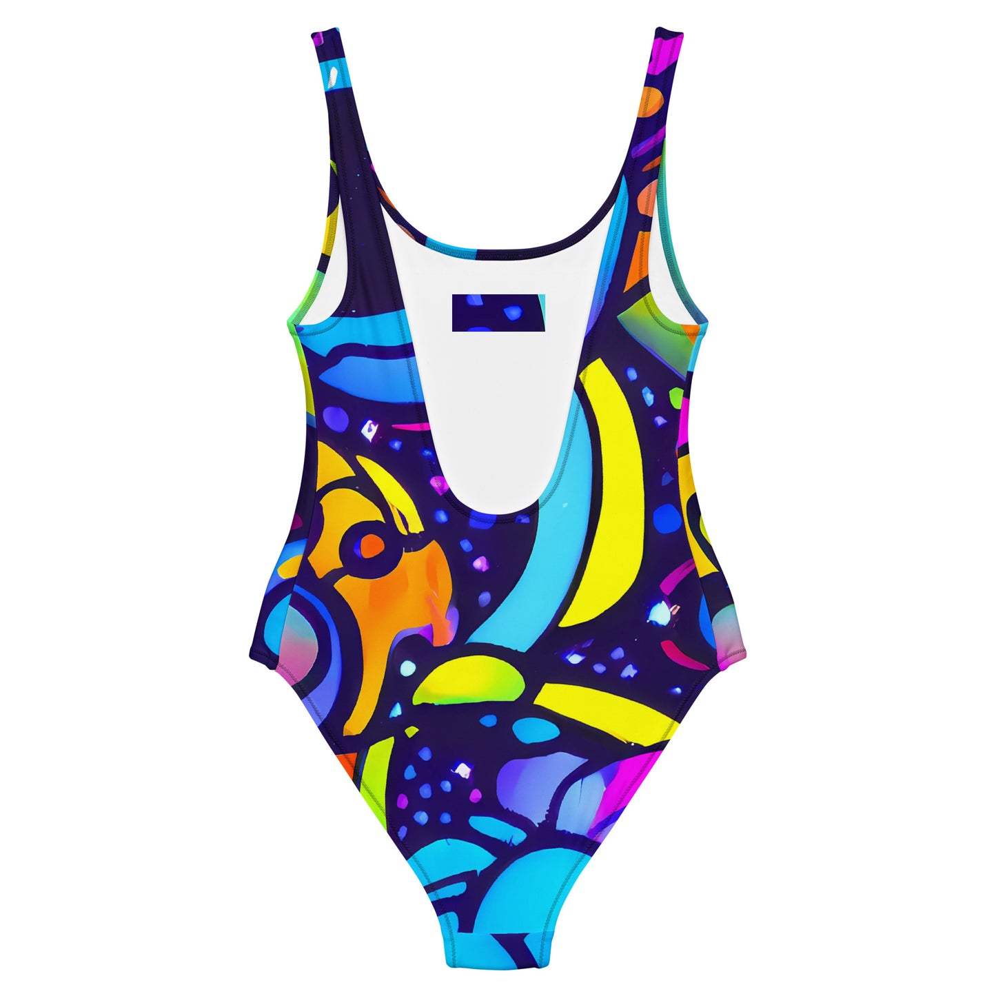 One-Piece Swimsuit - Neon Graffscape