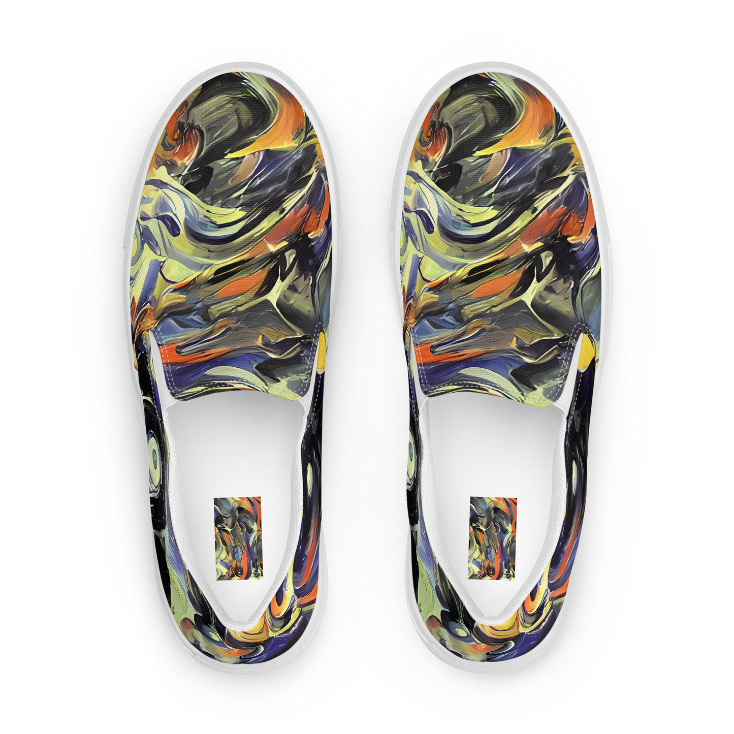 Men's Slip-On Canvas Shoes - Twilight Chaos