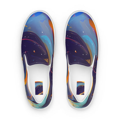 Women's Slip-On Canvas Shoes - Brownian Flow