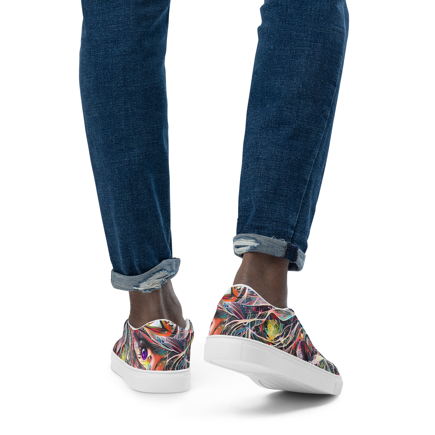 Men's Slip-On Canvas Shoes - Prismatic Reverie