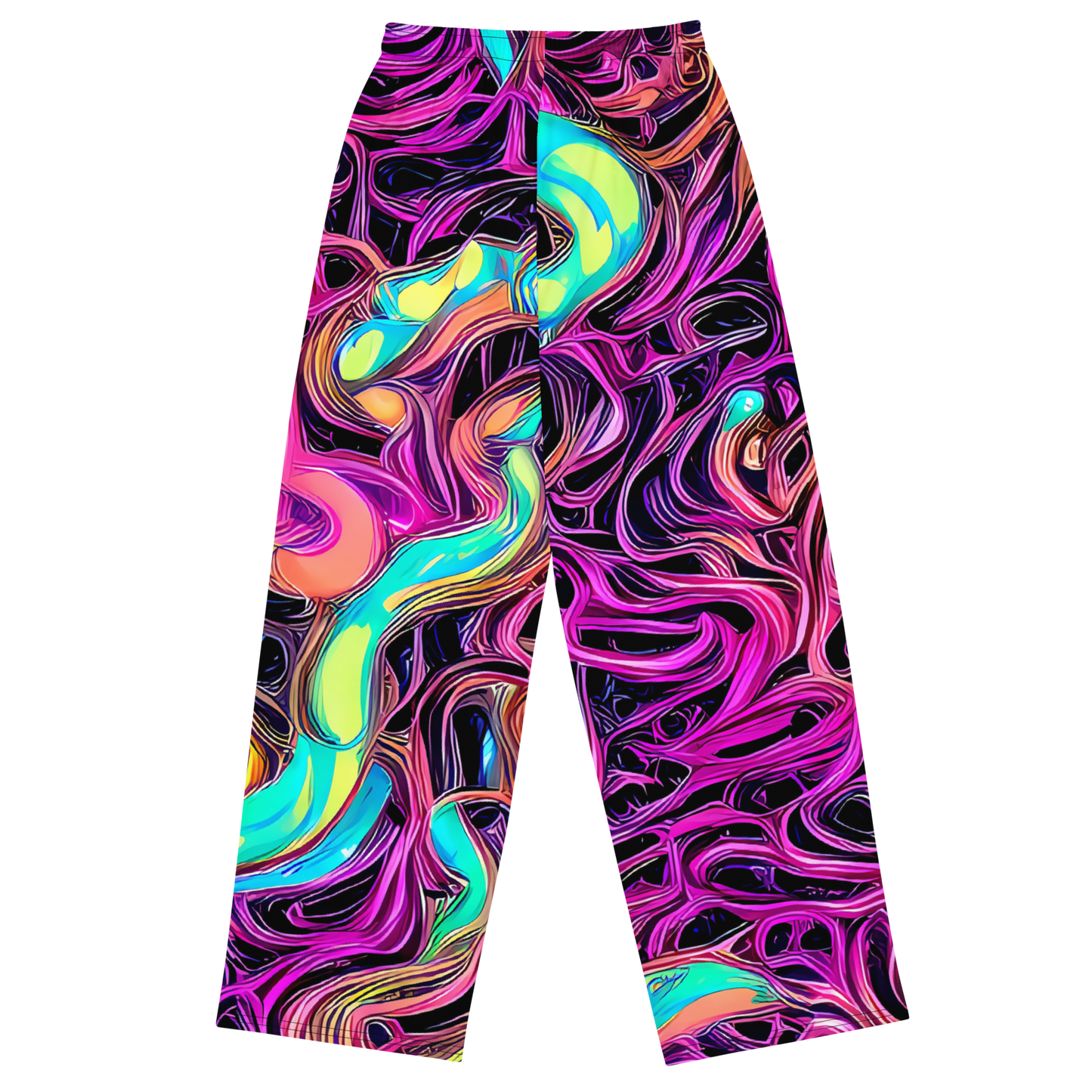 Wide-Leg Pants - Neon Drizzle