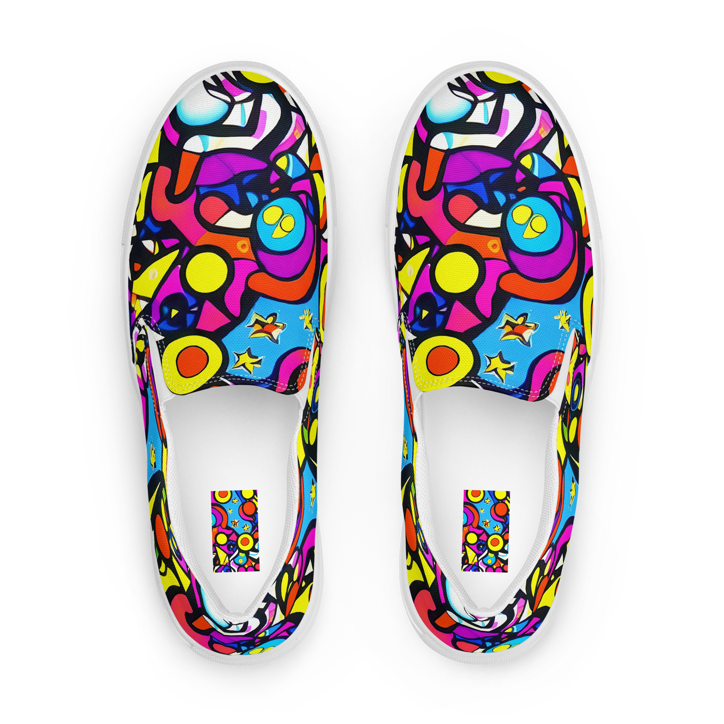 Men's Slip-On Canvas Shoes - Eclectic Fantasy