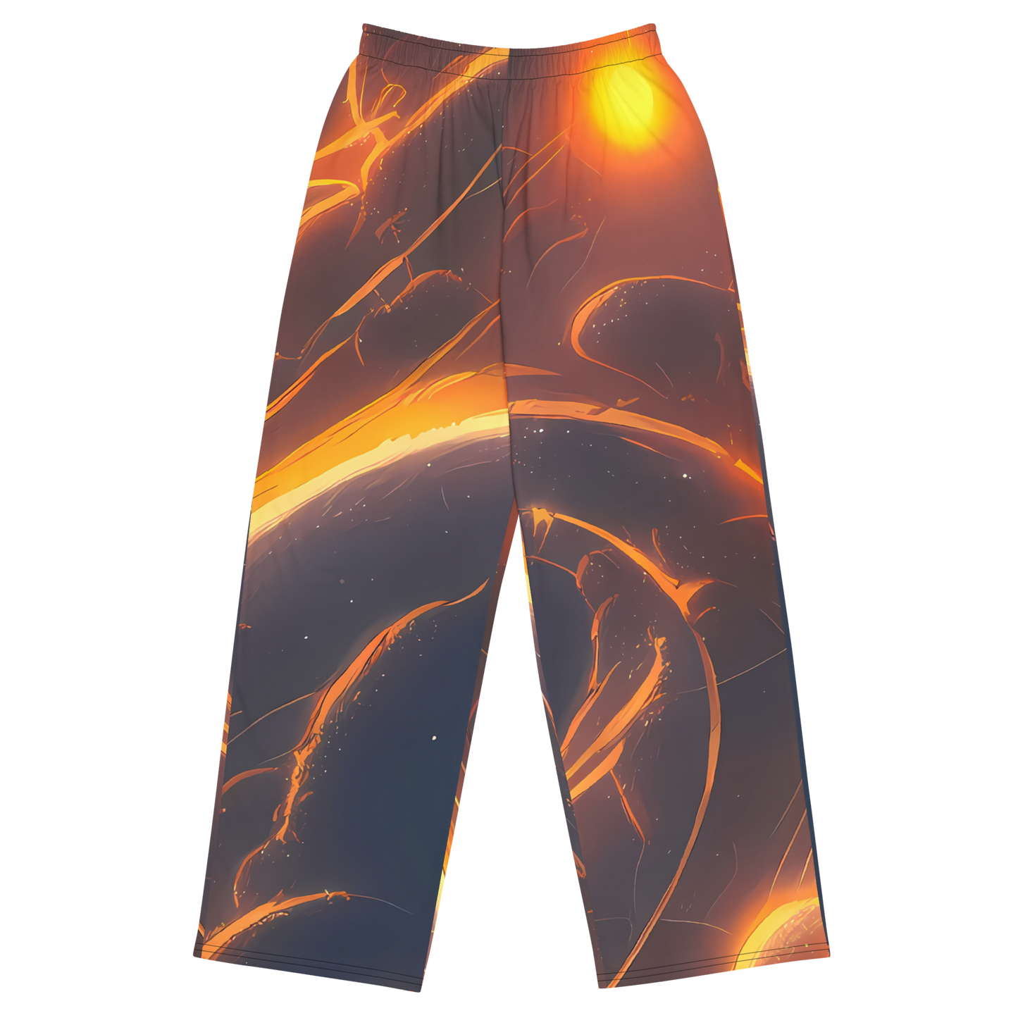 Wide-Leg Pants - Inferno Spirals