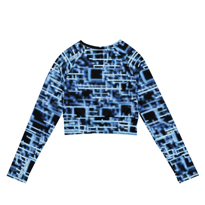 Long Sleeve Crop Top - Circuit Frost