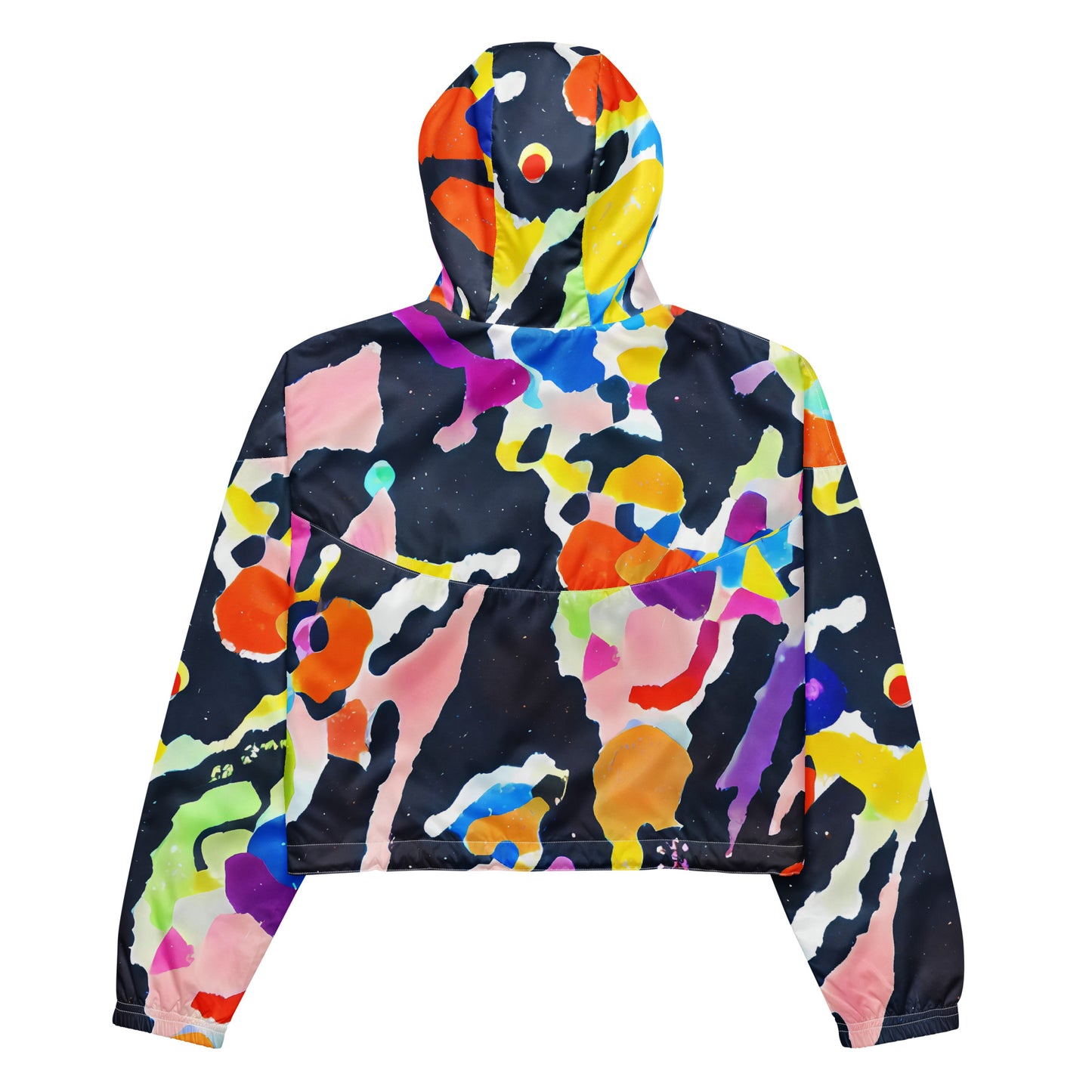Women's Cropped Windbreaker - Kaleido Burst