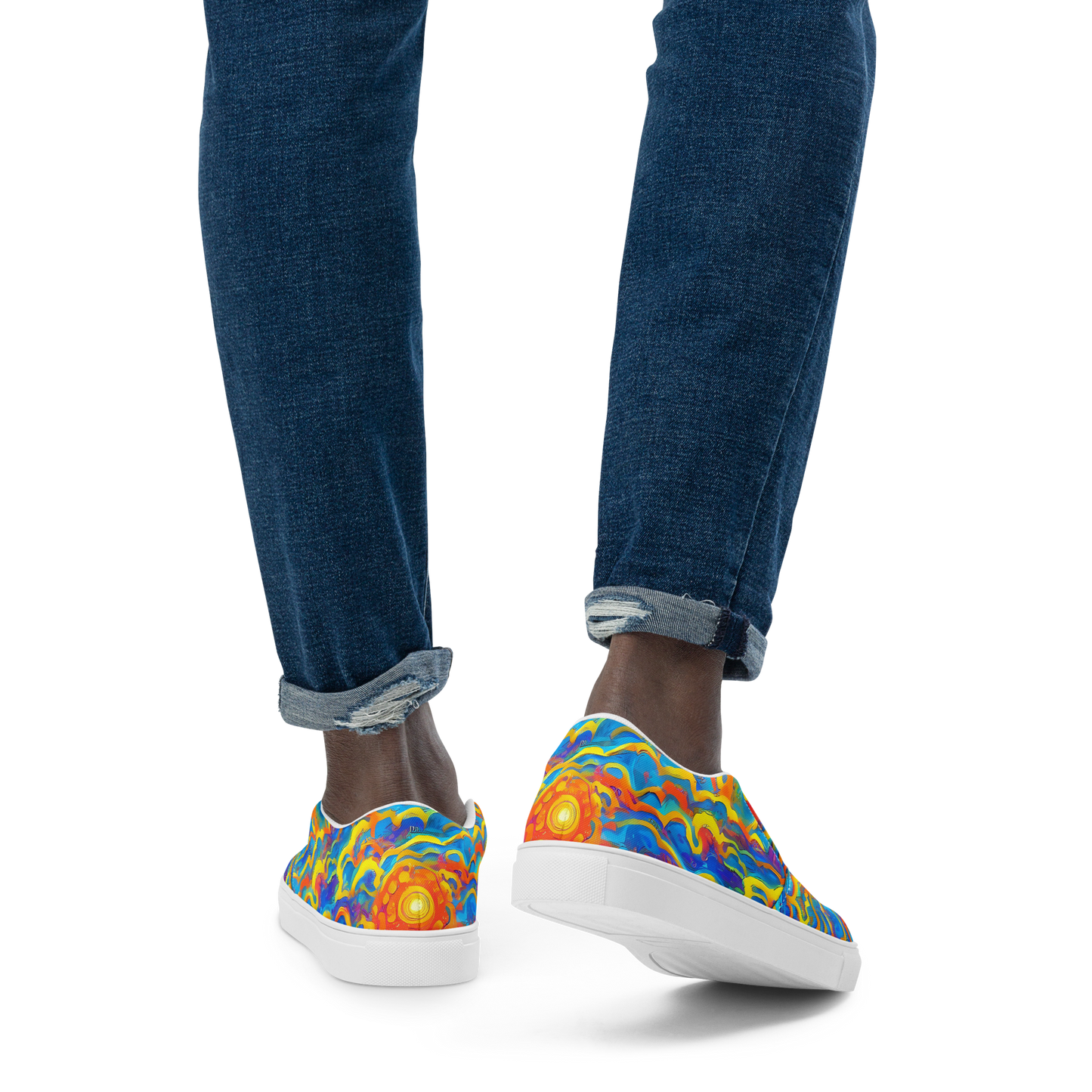 Men's Slip-On Canvas Shoes - Chroma Ripple