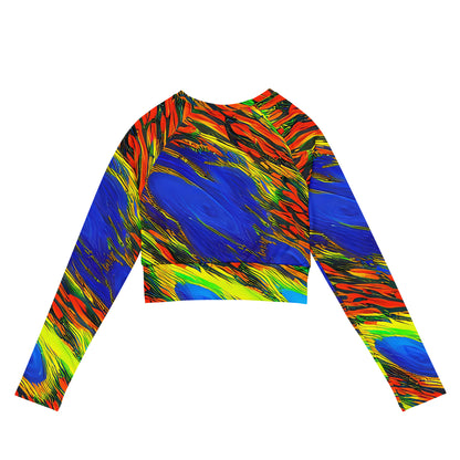 Long Sleeve Crop Top - Hodgkin's Blaze