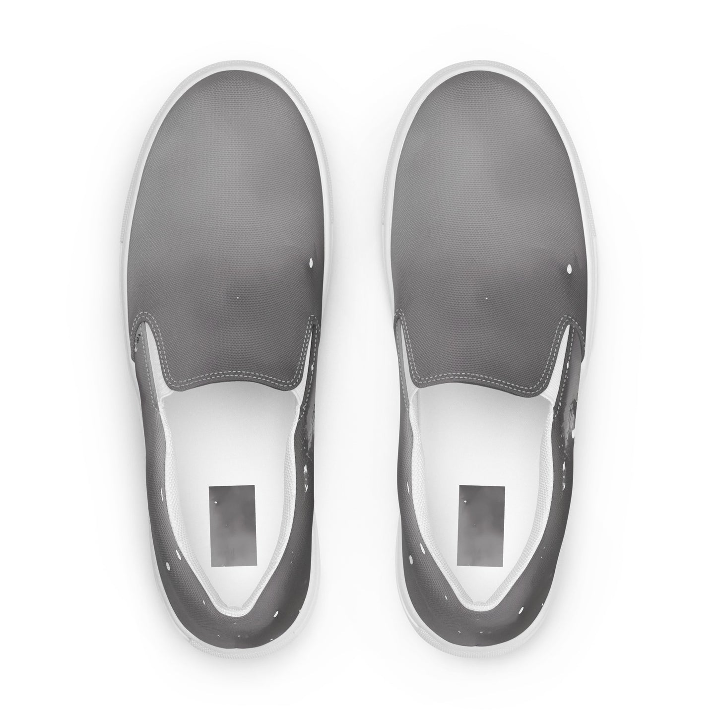 Men's Slip-On Canvas Shoes - Monochrome Dreams