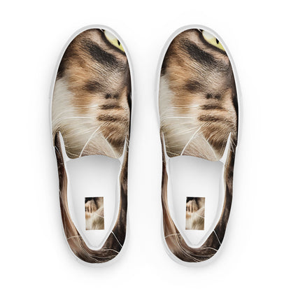 Women's Slip-On Canvas Shoes - Feline Reverie