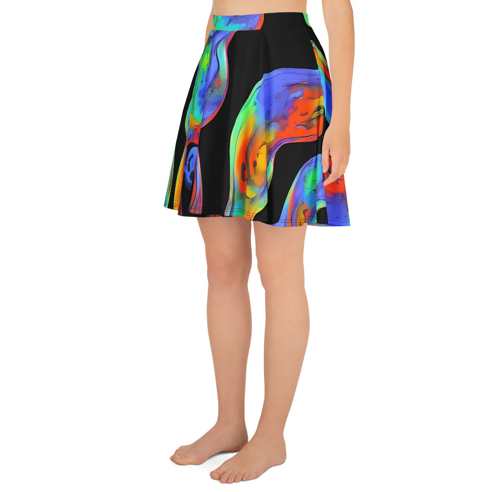 Skater Skirt - Vibrant Vortices