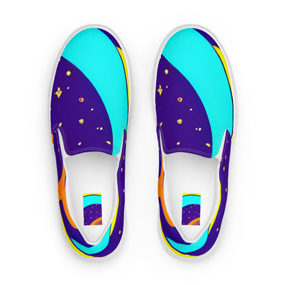 Men's Slip-On Canvas Shoes - Stellar Swirl