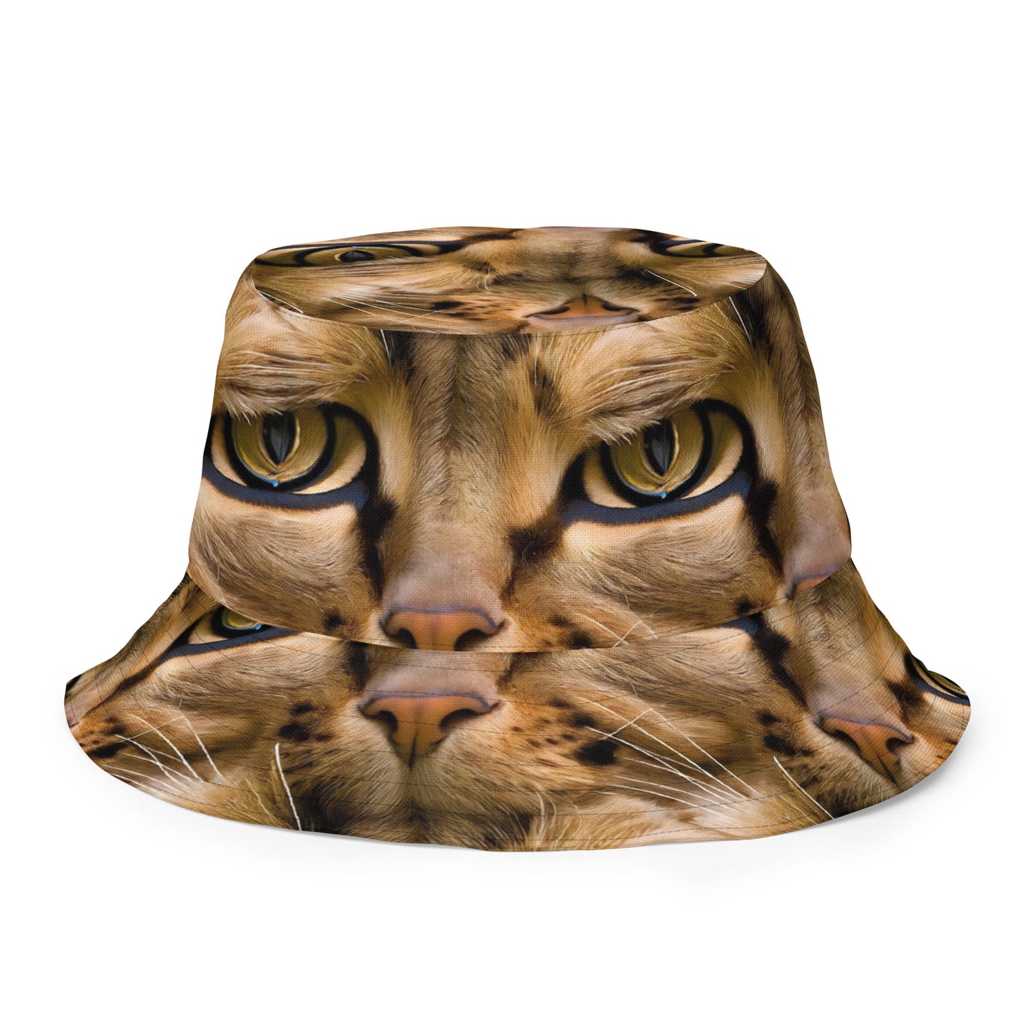 Reversible Bucket Hat - Feline Whisper