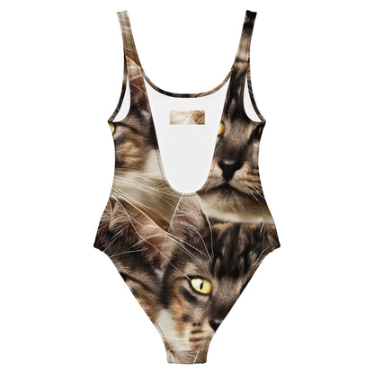 One-Piece Swimsuit - Feline Reverie