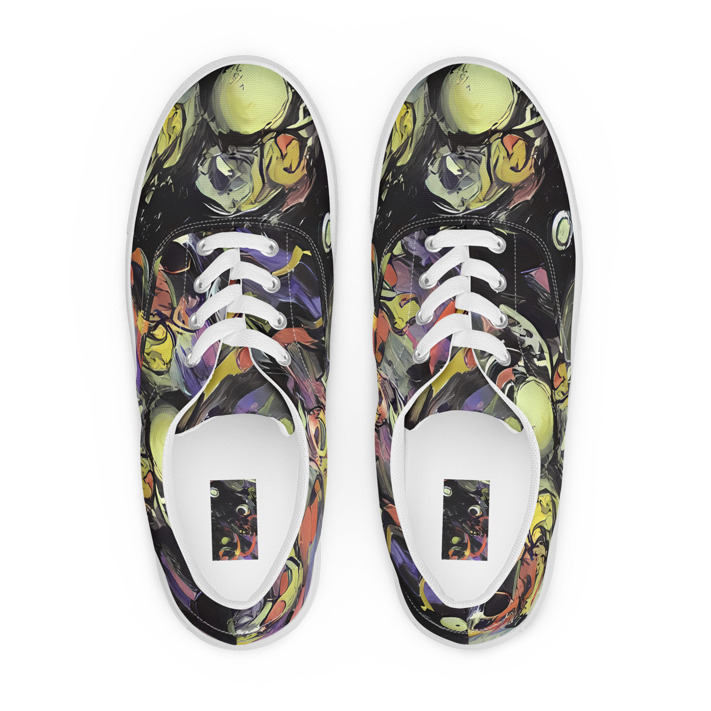 Women's Lace-Up Canvas Shoes - Fires of the Void