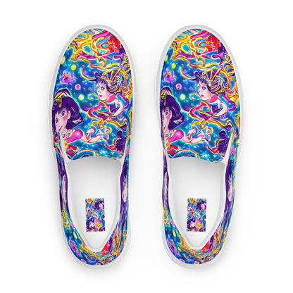 Women's Slip-On Canvas Shoes - Aquatic Whim