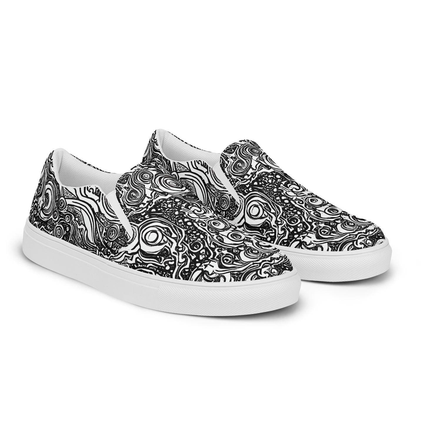 Women's Slip-On Canvas Shoes - Swirling Stories