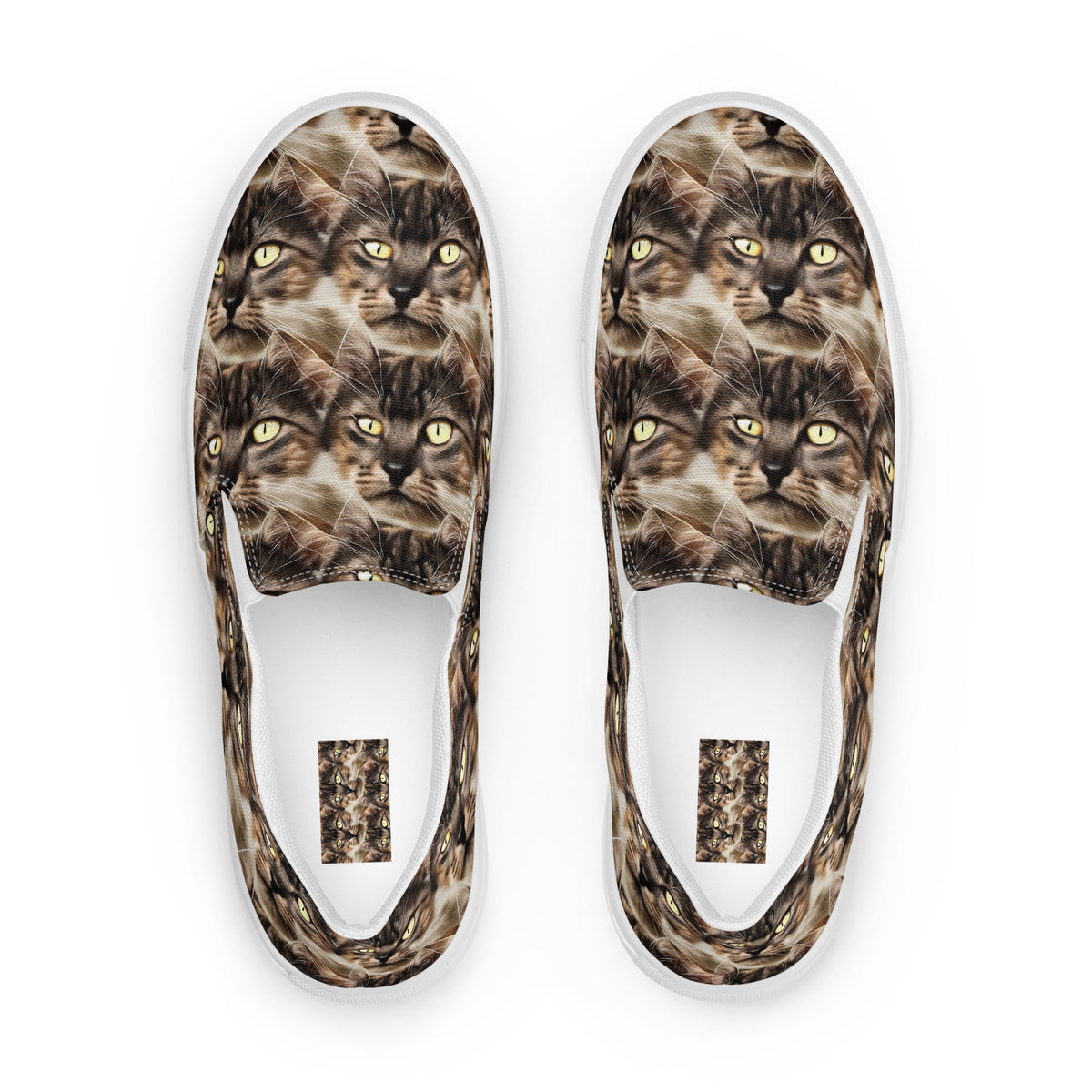 Women's Slip-On Canvas Shoes - Feline Reverie