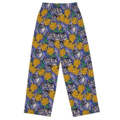 Wide-Leg Pants - Feline Flora