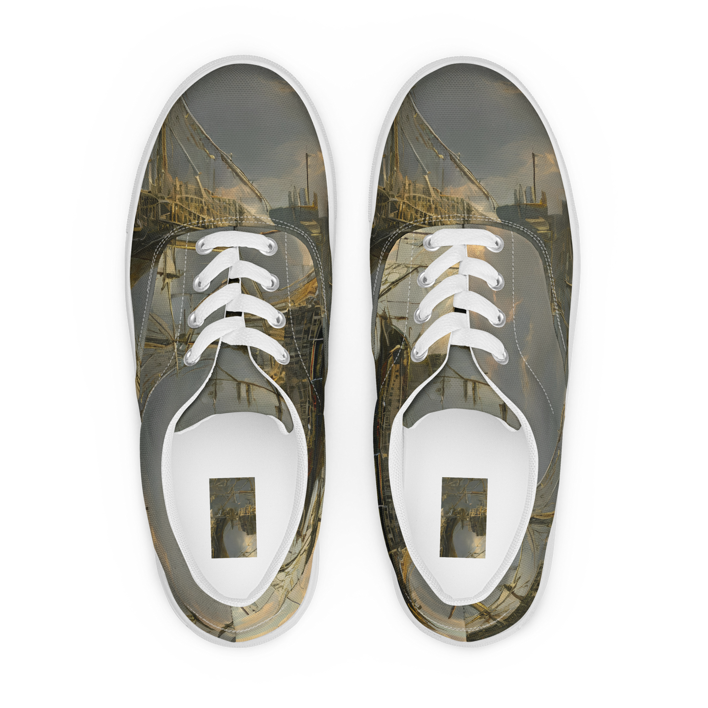 Women's Lace-Up Canvas Shoes - Ethereal Armada