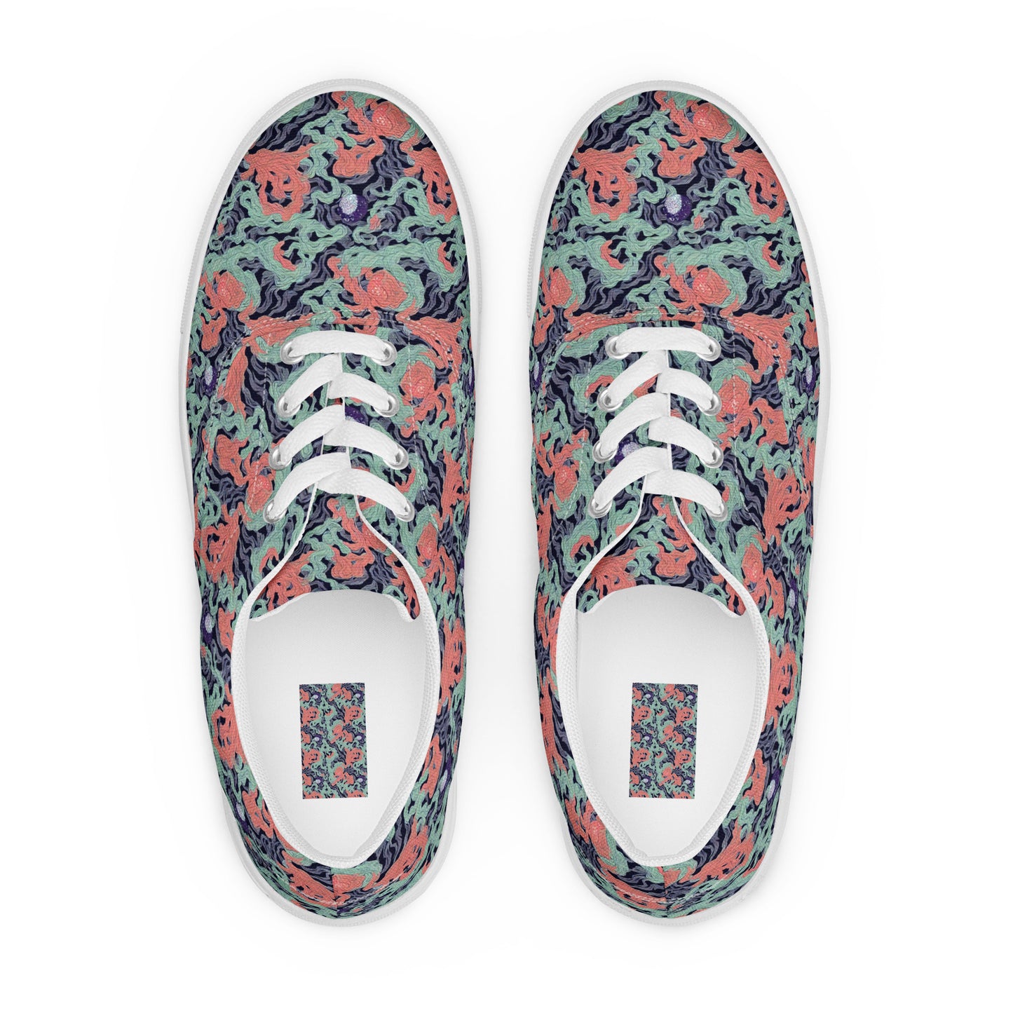Women's Lace-Up Canvas Shoes - Cosmic Coral
