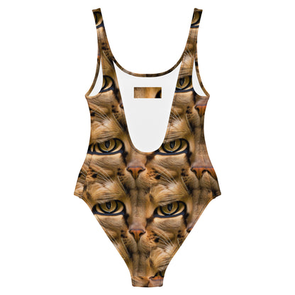 One-Piece Swimsuit - Feline Whisper