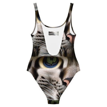 One-Piece Swimsuit - Feline Mirage