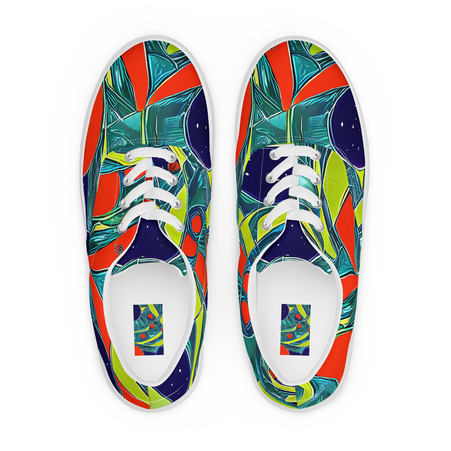 Women's Lace-Up Canvas Shoes - Harmonic Mirage