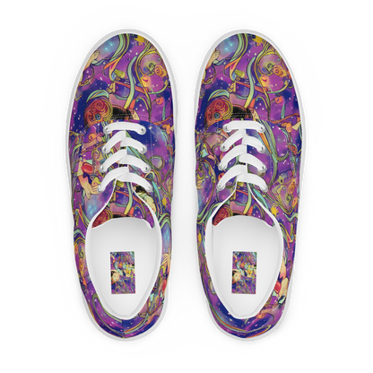 Women's Lace-Up Canvas Shoes - Spiral of Stardust