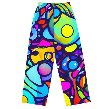 Wide-Leg Pants - Neon Graffscape