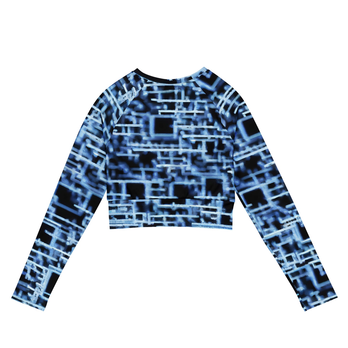 Long Sleeve Crop Top - Circuit Frost