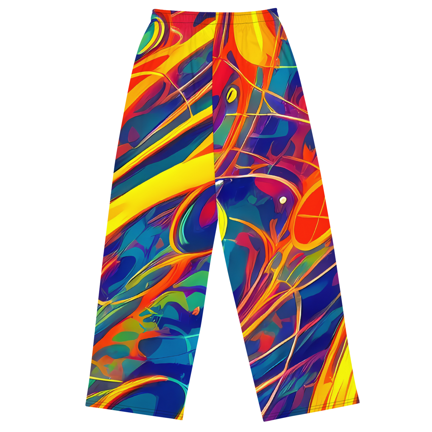 Wide-Leg Pants - Abstract Blaze