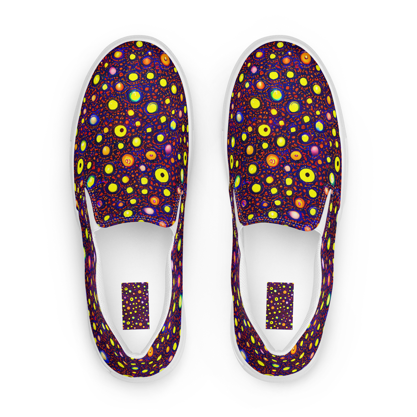 Women's Slip-On Canvas Shoes - Cosmic Dotscape