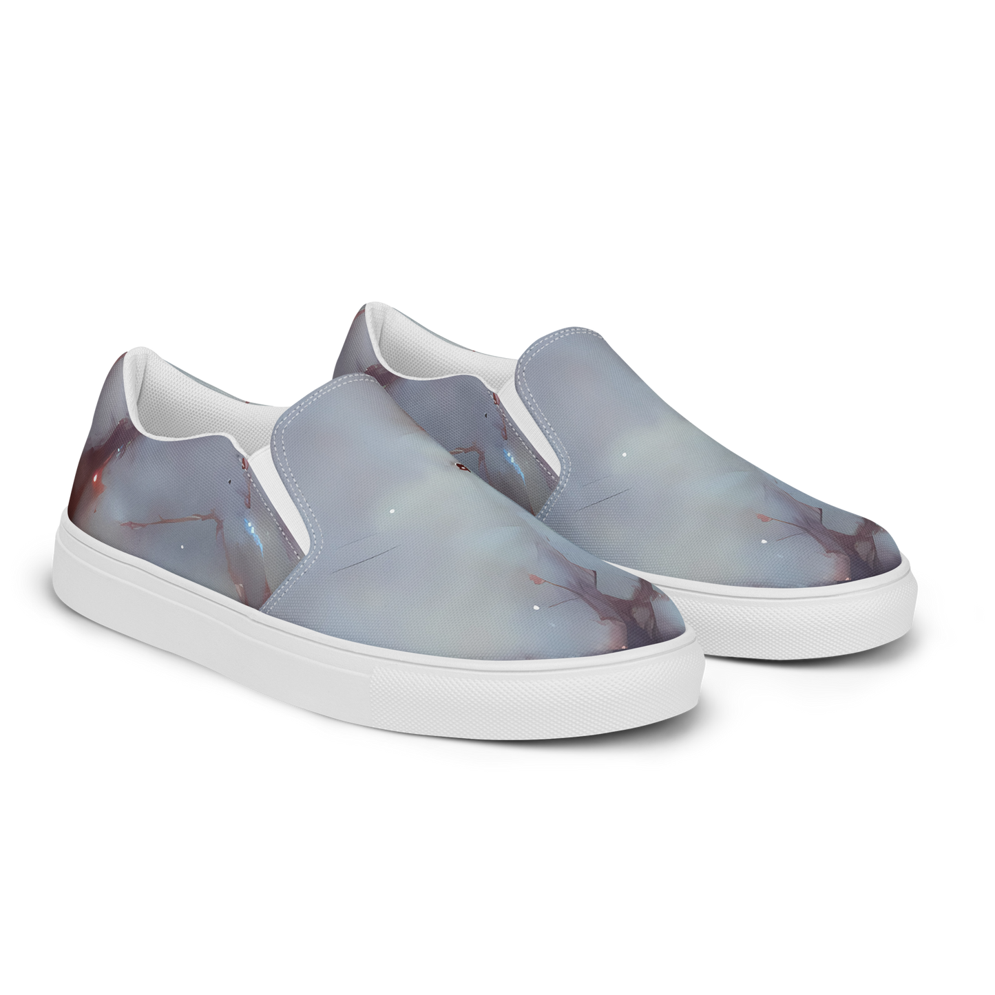 Women's Slip-On Canvas Shoes - Impressionist Void