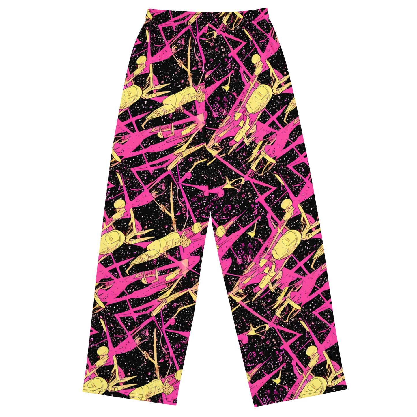 Wide-Leg Pants - Galaxy Graffiti