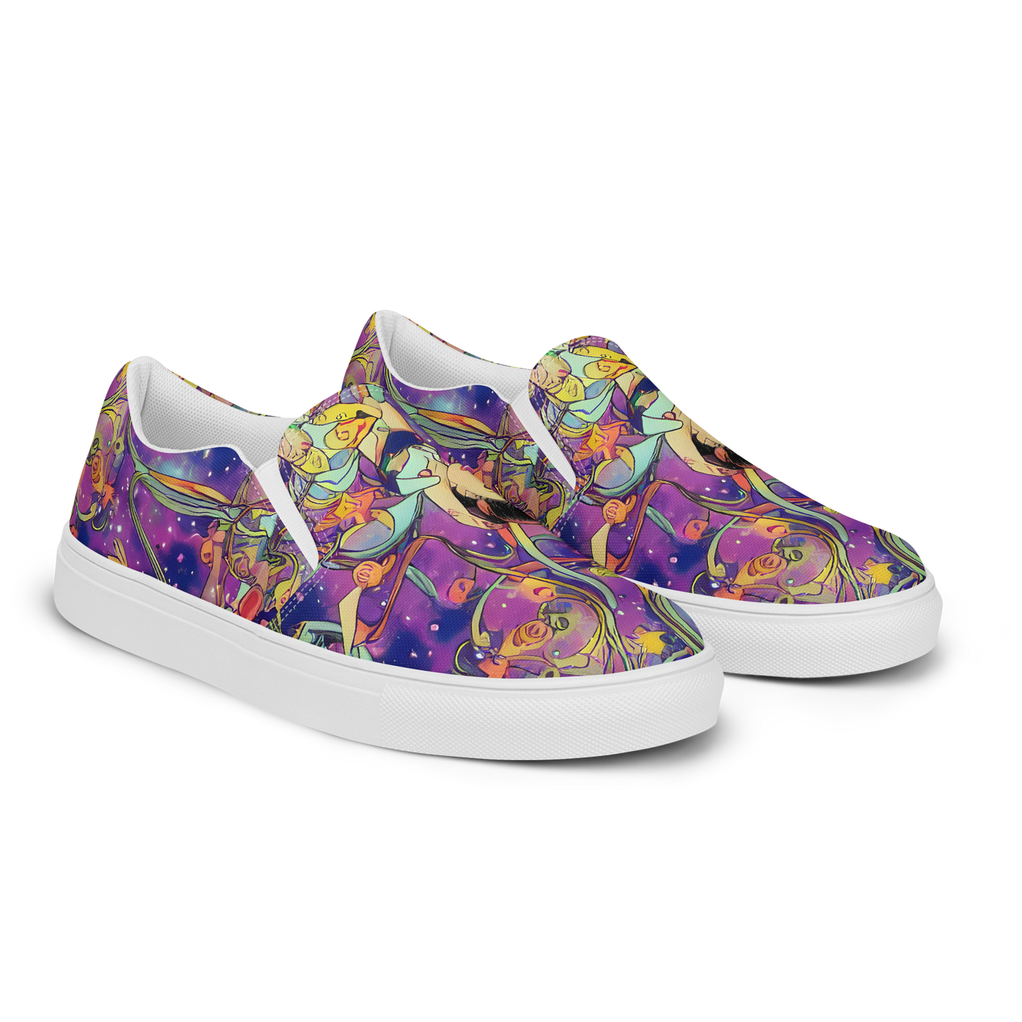 Women's Slip-On Canvas Shoes - Spiral of Stardust