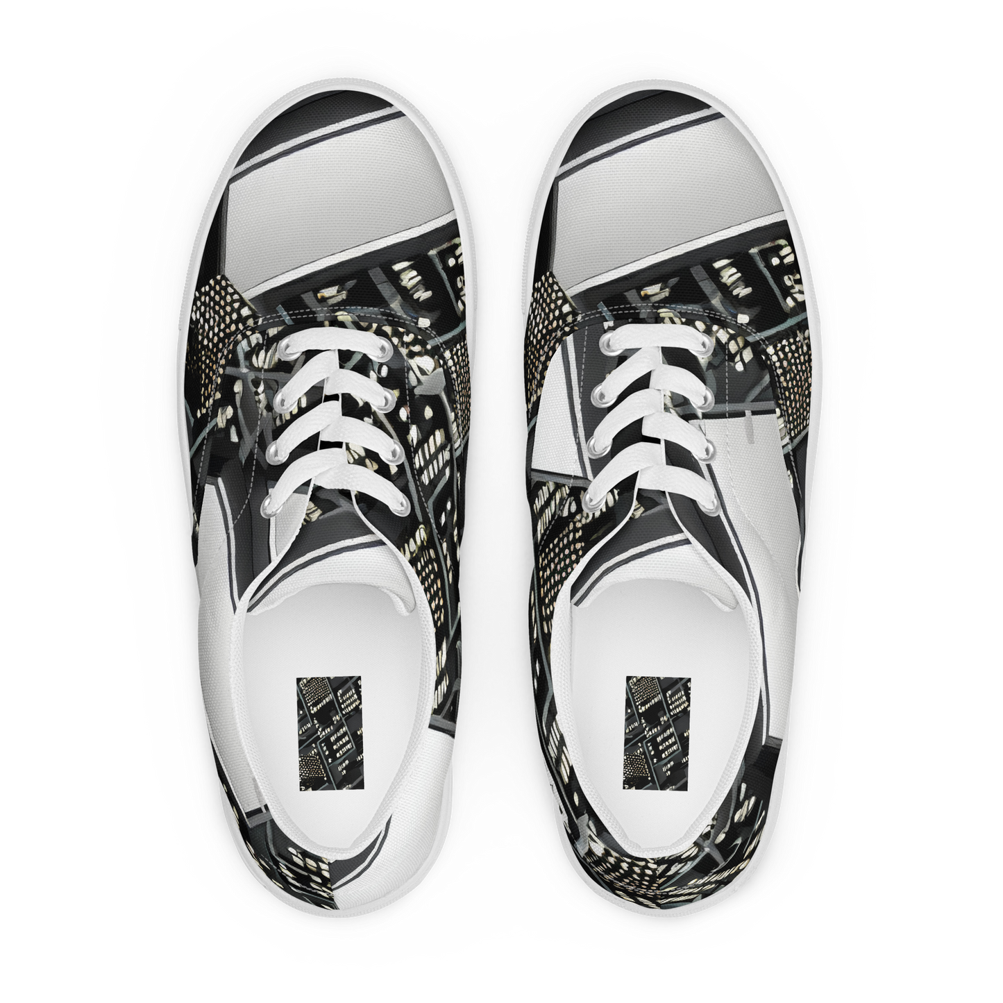 Women's Lace-Up Canvas Shoes - Electro Essence