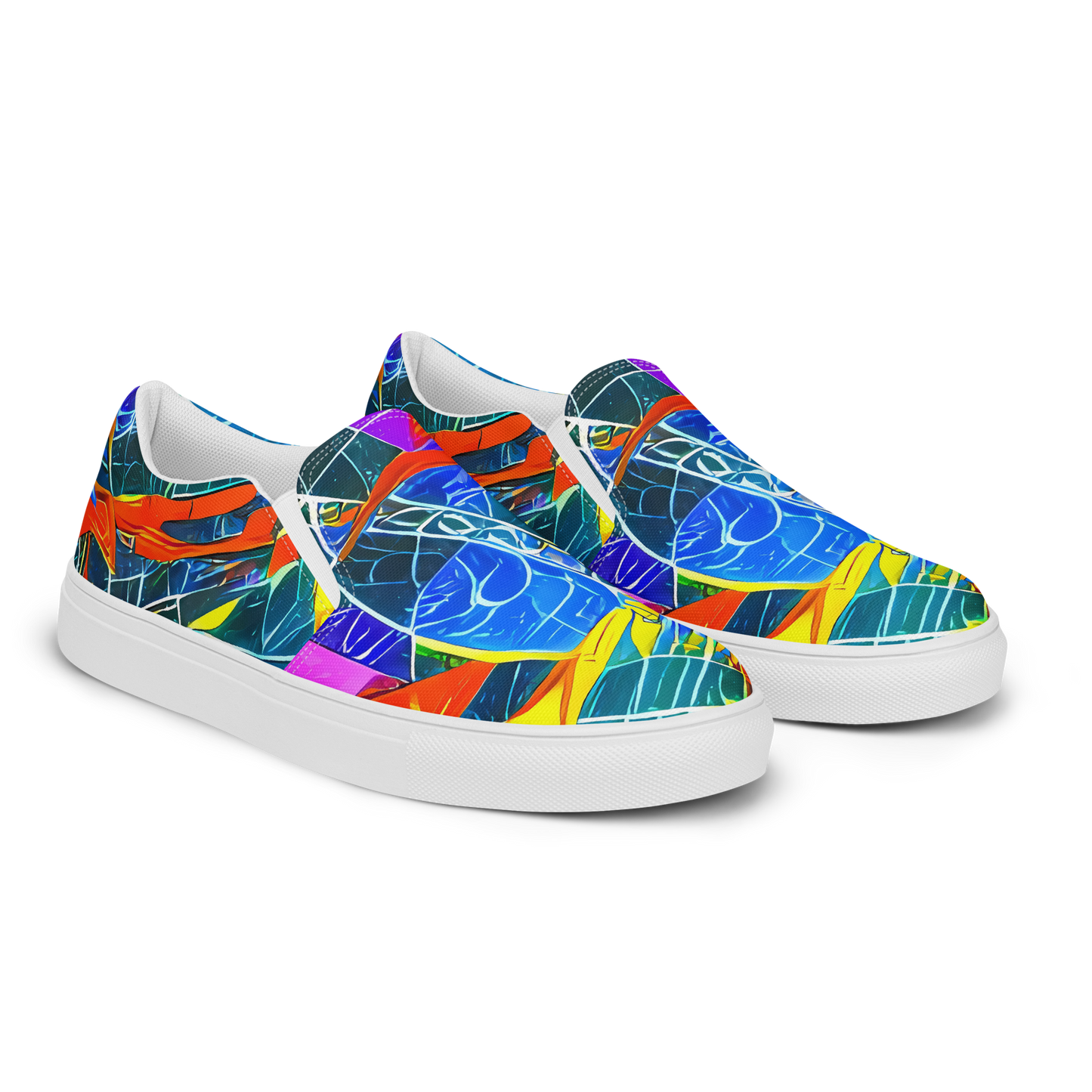 Women's Slip-On Canvas Shoes - Arkhipov Waves