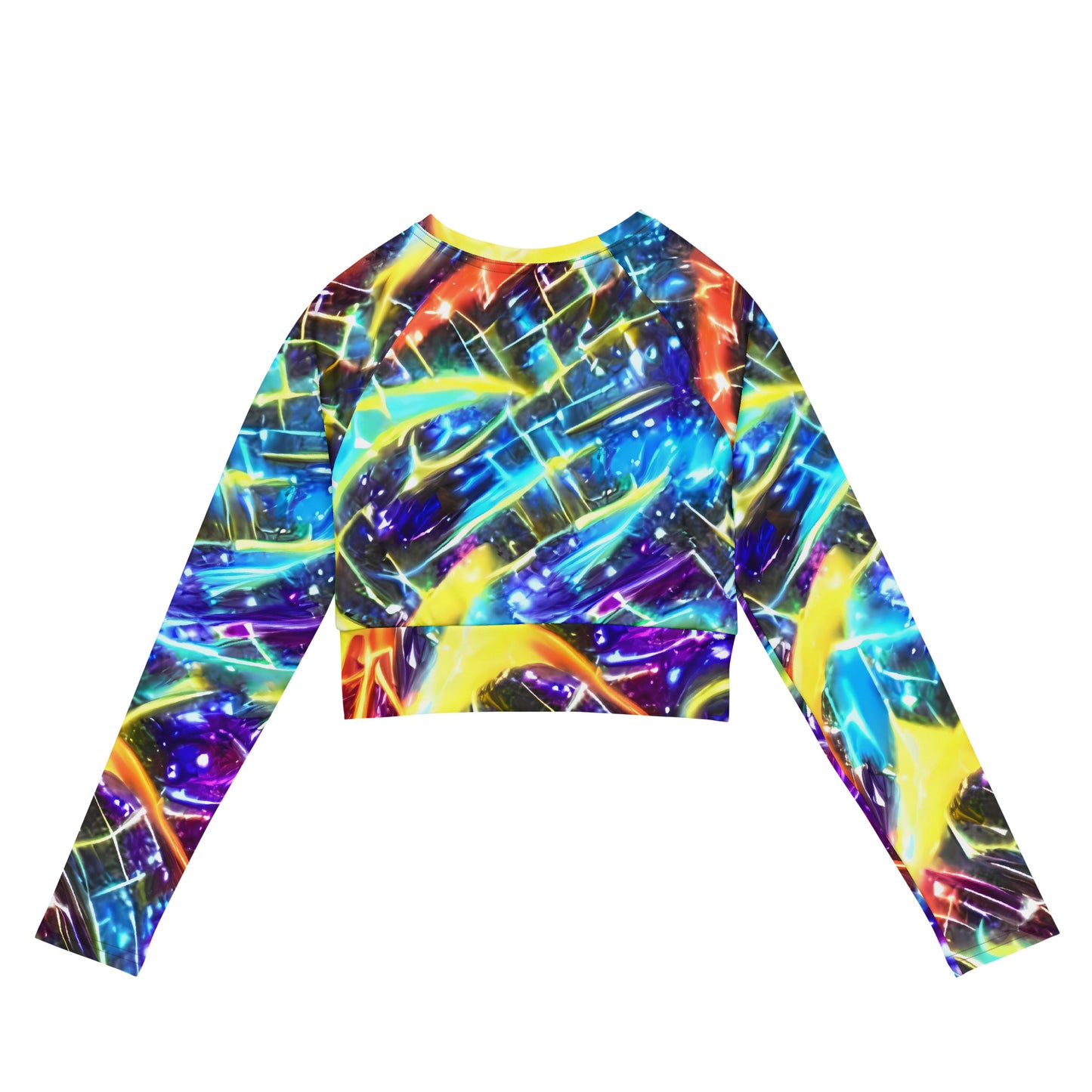 Long Sleeve Crop Top - Mutant Nebula