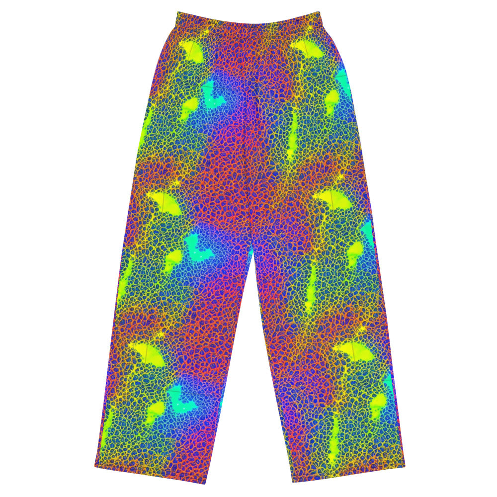 Wide-Leg Pants - Prismatic Web