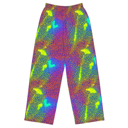 Wide-Leg Pants - Prismatic Web