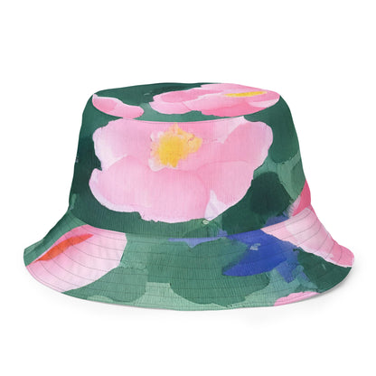 Reversible Bucket Hat - Pink Blossom Serenade