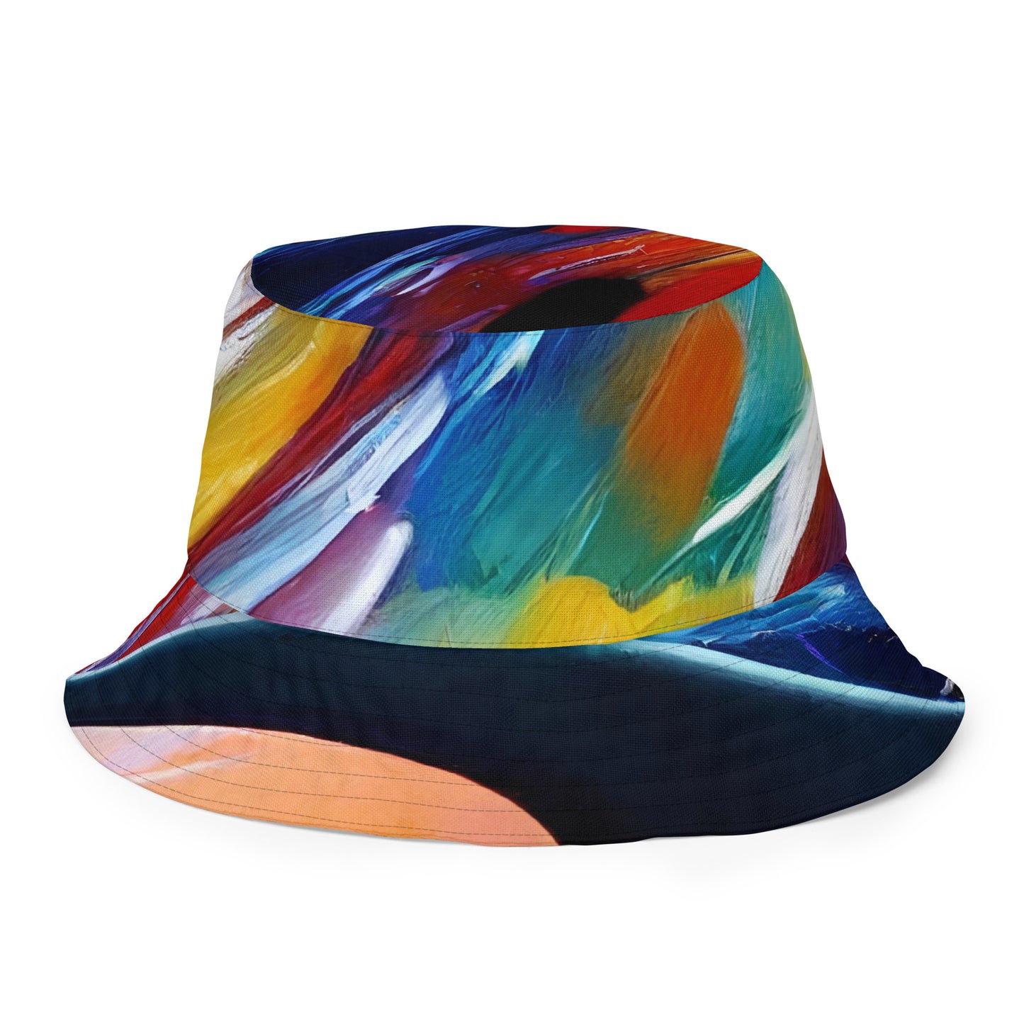 Reversible Bucket Hat - Brushstroke Symphony